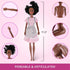 6 Set 11.5" Pack Liberty Imports of African American Black Toy Dolls - Premium Fashion Style Diversity Role Play Dolls