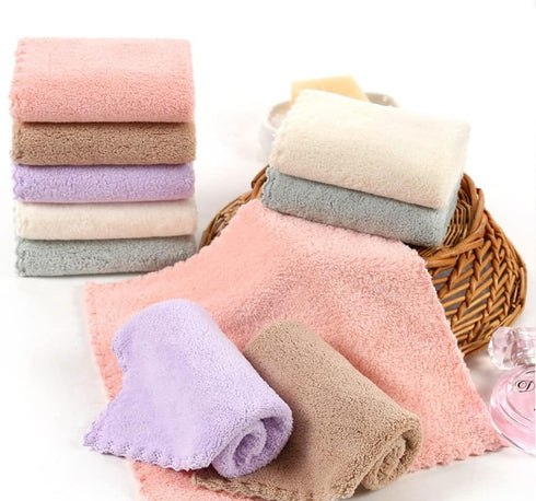 yaocoral 15 Pack 12''x12'' Absorbent Microfiber Baby Washcloths Soft Fleece Wash Clothes Face Towels