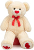 36 inch HollyHOME Big Teddy Bear Stuffed Animal Large Bear Plush with Red Heart for Girlfriend and Kids Holiday Toy