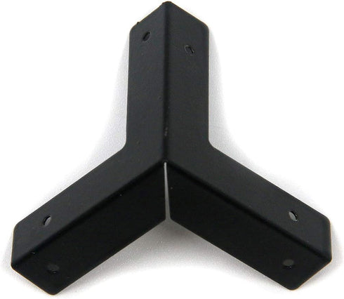 T Tulead Light Duty L Shape Iron Corner Protectors, Decorative Black Corner Protectors Edge Guard, 20PCS with Mounting