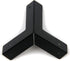 T Tulead Light Duty L Shape Iron Corner Protectors, Decorative Black Corner Protectors Edge Guard, 20PCS with Mounting