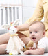 Lovey Bunny Security Blanket for Baby Girls and Boys, Soft Plush Stuffed Animal Blanket with Crinkle Ear