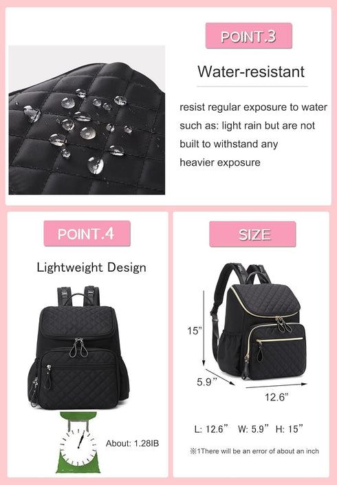 Generic Backpack Essential Mom Bag: Diaper Bag for Moms, Baby, and Pregnant Women - Travel with Wet/Dry Compartments
