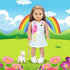 Ecore Fun 18 Inch Girl Doll Carrier Bag with Doll Clothes, Accessories, Dress, Backpack, Shoes, Sunglasses, Toy Lamb