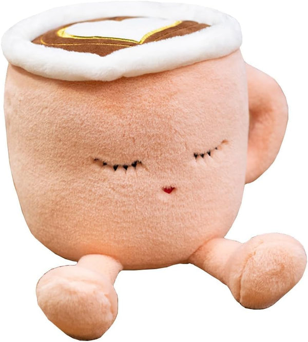 Latte 11.8 Inch Plush Pillow - Coffee Cup Doll Toy, Birthday Gift for Kids, Adults