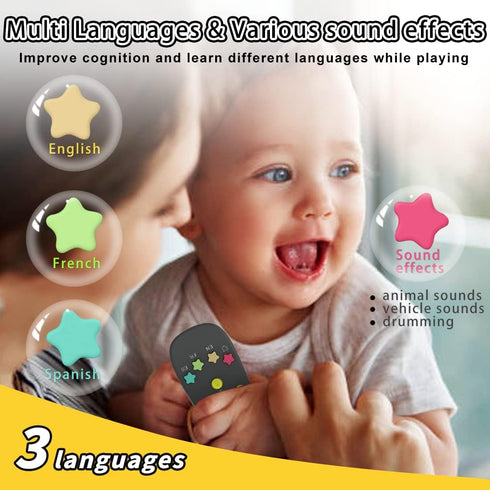 KALUYA 6 Baby Remote Toy, Toddlers TV Remote Control Toy Kids Realistic Play Remote Early Educational Baby Musical Toys