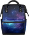 Hsnar Outer Space Galaxy Waterproof Diaper Bag Backpack Large Capacity Baby Bag with
