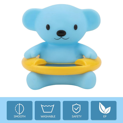 Totority Bear-Shaped Bath Thermometer, Floating Water Temperature Gauge with Easy-Read Display, Sky-Blue Safety
