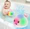 Gigilli Baby Girl Bath Toys, Light Up Whale Sprinkler Bath Toys for