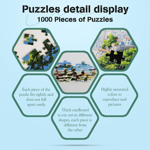 1000 1000-Pieces 28 20 inch MISITU Pieces Jigsaw Puzzles for Adults Puzzles Art Jigsaw Puzzles Impossible Hard
