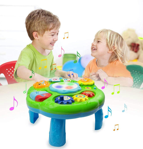 Baby Activity Table Center Toys for 6-12 Months, Musical Toys for Infant Toddler 0-18 Months, Boy Girl Toys 1-3 Years