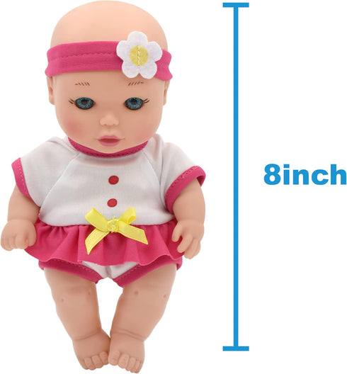 New Adventures Magic Nursery: Love Buckets - Bath Safe 8" Baby Doll Playset, Bath Time Playset, Ages 2+