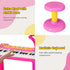 31-Key HONEY JOY Kids Piano Keyboard, Electronic Piano Educational Musical Instrument Toy with Microphone, Sounds