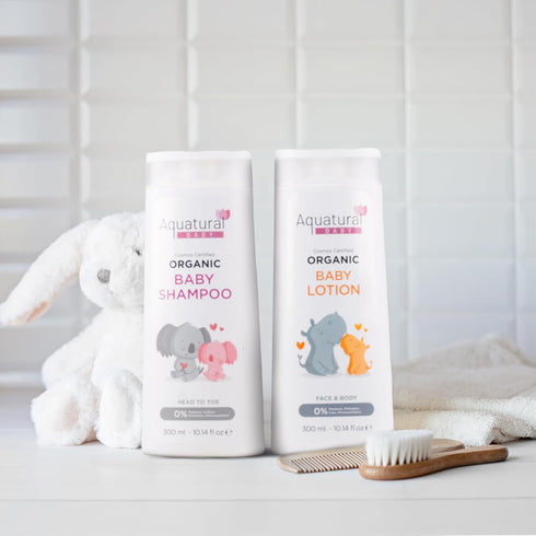 10.14fl oz Organic Baby Lotion for Newborn, Natural Face & Body Cream Moisturizer, Toddler, Delicate, Dry Skin - Gentle