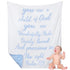 Rtteri Christian Baby Gifts Plush Baby Blanket with Dotted Backing First Communion