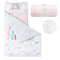 PHF Toddler Nap Mat with Removable Pillow and Minky Fleece Blanket, 50"x20"x2" Rollup Design for Kids