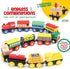 Set 12 Set 3 Sets Play22 Wooden Train PCS - Train Toys Magnetic Includes Engines - Toy Train For Kids Toddler Boys
