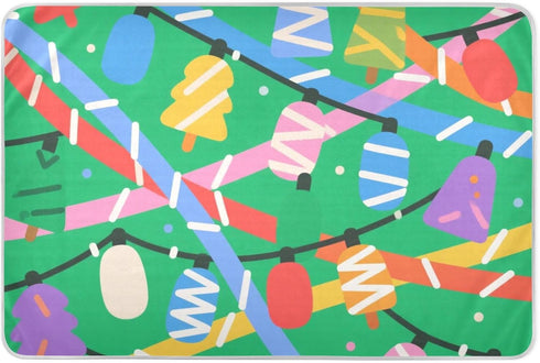 siphylline Cartoon Cute Christmas Light Green Extra Large Resuable Bed Underpads Highly Absorbent