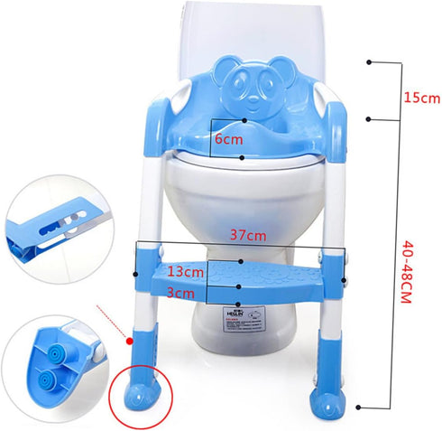 Toddler Potty Training Step Ladder - Easy Clean Toilet Seat for Kids
