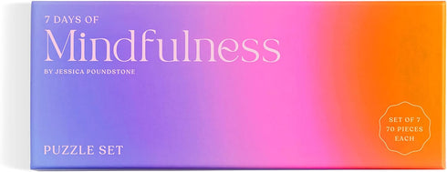 Galison 7 Days of Mindfulness Puzzle Set – 7 Puzzles, 70 Pieces Each for Meditation and Restoration