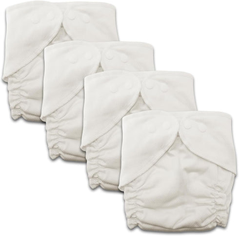 Cozy Cubs Birdseye Fitted Cloth Diaper 100% Cotton, Snaps, Soft Elastics, Two