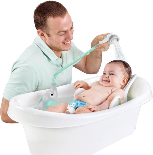 2 Yookidoo Baby Bath Shower Head - Elephant Water Pump with Trunk Spout Rinser - Control Water Flow from Elephant Trunk