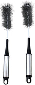 2-Piece Stainless Steel Bottle Brush Set, Multipurpose Cleaning Brushes for Bottles & Glasses