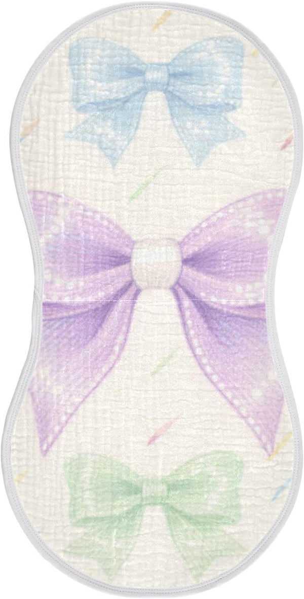 tplaotee Colorful and Cute Bows Cotton Newborns Burp Cloths Good Absorbent? Baby wash