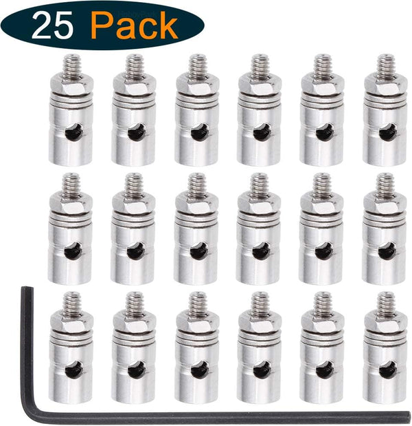 Hobbypark Adjustable Pushrod Connector Linkage Stoppers D1.8mm RC Model Plane Parts (25 Pack)