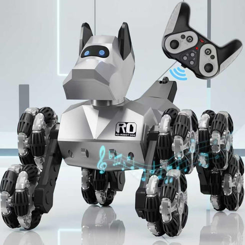 NQD Robot Dog Toy, 360Rotate Remote Control Robot Dog with Dancing &
