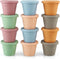 PandaEar 12 Pack Silicone Baby Food Storage Containers, 4 oz Reusable Snack Containers with Airtight Lids, Microwave &