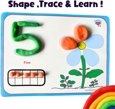 36 2, 3, 4, 5 Alphabet & Number Playdough Mat for Letter Tracing | Activity Card for Clay, Playdoh, Marker | Learn
