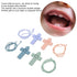 Hztyyier 4PCS Baby Teething Toys, Cross Shape Teethers with Silicone Lanyard, Colorful Infant Chew Toys for Newborn