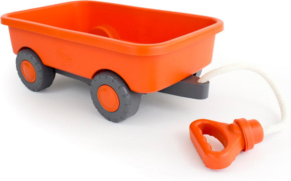 Green Toys Wagon, Orange CB - Pretend Play, Motor Skills, Kids Outdoor