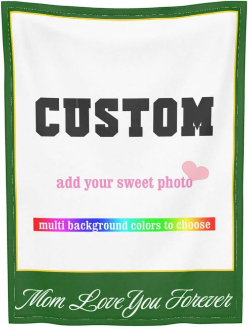 Mantaiyuan Personalized Baby Blanket with A Photo Text Customized 30x40 in Unisex Thickened