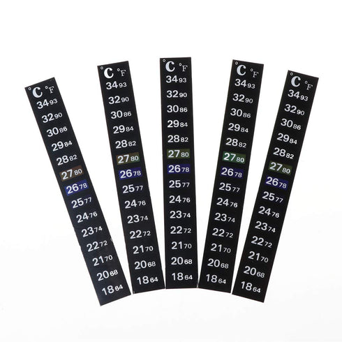 NGCG 5pcs Vertical Digital Temperature Display Thermometer Strip Sticker for Fermenting Infant Bath Water Recyclable