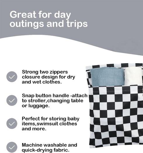 Swimming 3 Pack 3L14 Wet Dry Bag Reusable Waterproof Bag Travel Beach Pool Yoga Gym Bag for Baby Cloth Diaper Swimsuits