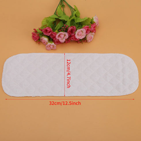 Set 10pcs, Nappy Liner Cloth Diaper - Organic Cotton, Soft and Breathable, Double Water Absorbency, Stitched to Prevent