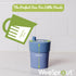 WeeSprout Bamboo Grow-With-Me Sippy Cups with Lids, 10 oz Set of Four, Dishwasher Safe