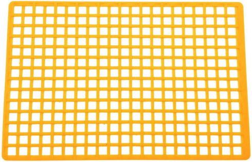 RC Car Rubber Window Net, Luggage Rack Net Scale Accessories for 1/8 1/10 RC Crawler Car Short-Course Truck (Orange)