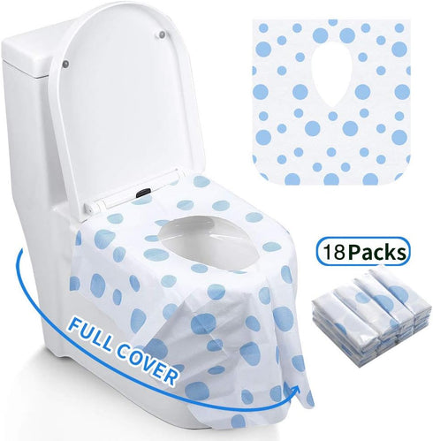 Famard 18 Count (Pack 1) Toilet Seat Covers Disposable, Extra Large Portable Potty Seat Covers for Toddlers, Soft