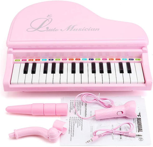 Amy&Benton Toddler Piano Toy for Baby Girls - Pink Toy Piano Keyboard for 2-4 Year Old Birthday Gifts