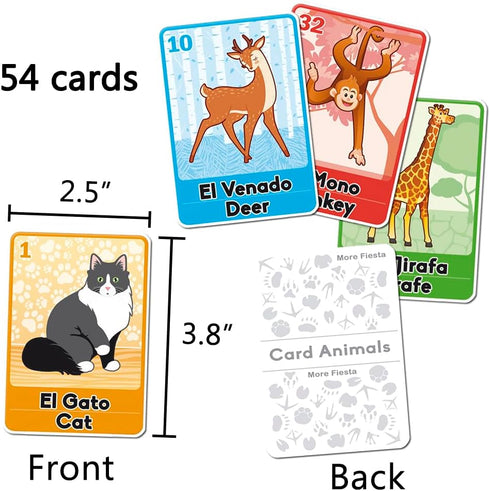 Bilingual Tablas Game in English and Spanish, Mexican Bingo for 10 Players, Full Deck of Cards
