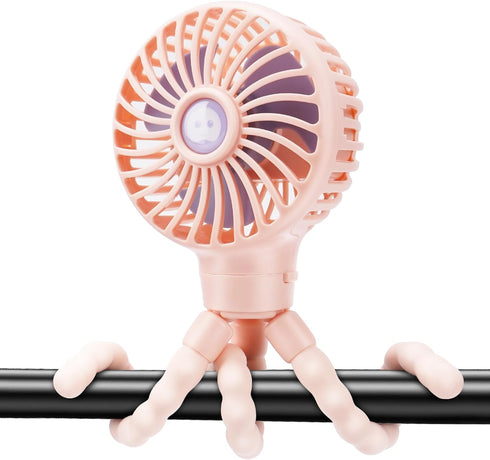 Portable Mini Handheld Stroller Fan with Flexible Tripod, USB Fan for Baby Stroller, Car Seat, Crib, Outdoor Camping