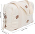 SUNGOOYUE Baby Stroller Storage Bag, Large Capacity Hanging Organizer with Zipper Pockets Cotton Stroller Bag for Mom