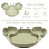 Silicone Suction Plate for Toddlers, Self Feeding Training Divided Dish and Bowl, BPA Free