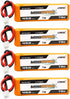 CNHL 450mAh 1S Lipo Battery 3.8V 70C High Voltage with PH 2.0 Plug for 1S Racing Drone Quadcopter (4 Packs)