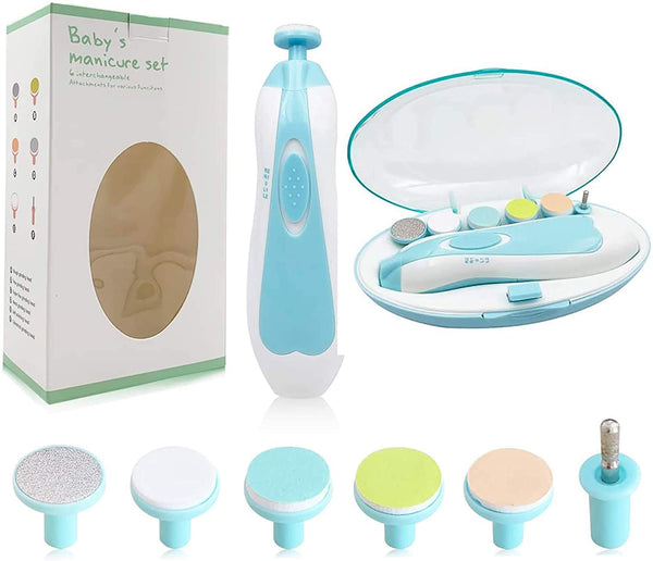 Baby Nail Trimmer File with Light, Safe Electric Nail Clippers Kit for Newborn Infant Toddler Kids Care
