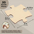 Bright Creations - 50 Blank Wooden Puzzle Pieces for Crafts, DIY Art Projects, Unfinished Jigsaw Wood