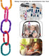 Baby Toys Links-to-Go - Car Seat and Hanging Stroller Ring Toy, Larger Connecting Ring Travel Accessory Set